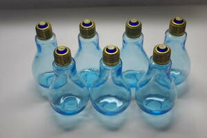電球型ガラスボトル7個セット ドリンクの空きビン 水洗乾燥済【送料無料】「おとうさんのおもちゃ箱」00100138