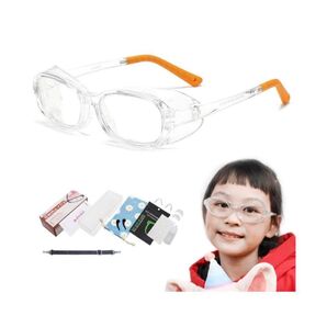 花粉症 メガネ 子供 曇らない かふんしょうのメガネ 【ドライアイ症状緩和 ブルーライトカット機能】 両面曇り止めレンズ オレンジ