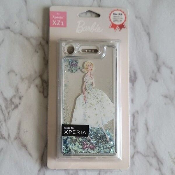 Xperia XZ1 グリッターハイブリットケース Barbie ブルー 新品