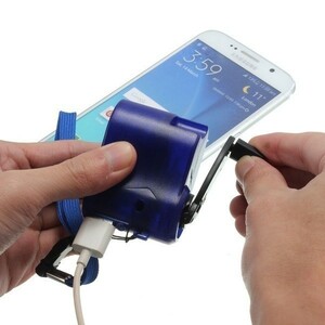 【新品未使用】 発電機 旅行 電話 ホーンチャージャー USB ハンドブルー モバイル アウトドア キャンプ レジャー