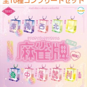可愛雀 リアルサイズ クリアカラフル麻雀牌 vol.5 全10種コンプリートセット ガチャ
