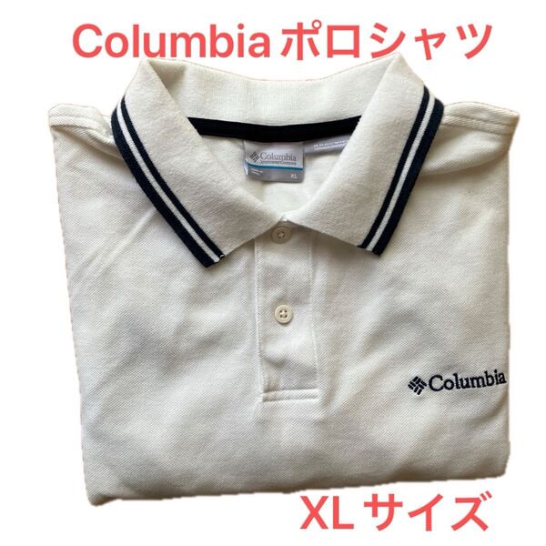 Columbia コロンビア Omni-Wick 半袖ポロシャツ (XL) 白 PM4462