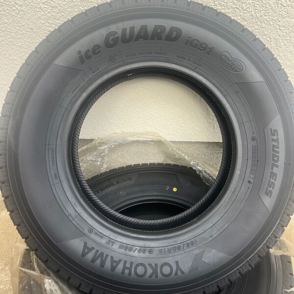 未使用ヨコハマ スタッドレス 未使用アイスガード165/80R13 IG91 90/88N LT 2本セット ②