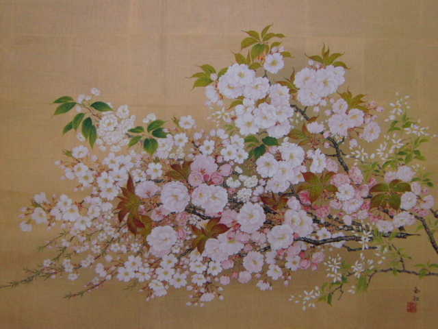 Tanaka Gyokuko, [Seika], De un raro libro de arte enmarcado., Productos de belleza, Nuevo con marco, interior, primavera, Flores de cerezo, ara, cuadro, pintura al óleo, Naturaleza, Pintura de paisaje