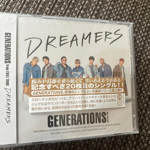 GENERATIONS from EXILE TRIBE CD/DREAMERS 19/8/28発売 オリコン加盟店
