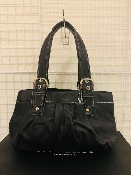 【美品】COACH コーチ トートバッグ ハンドバッグ セミショルダー 肩掛け レザー