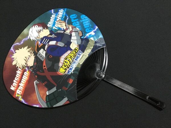 くら寿司 × 僕のヒーローアカデミア キャンペーン オリジナル うちわ 1枚 爆豪勝己 & 轟焦凍 柄