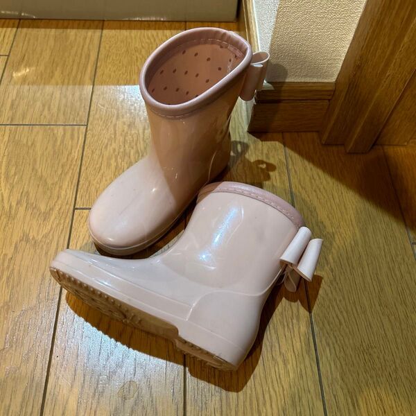 branshes ピンク リボン付き 長靴 15cm