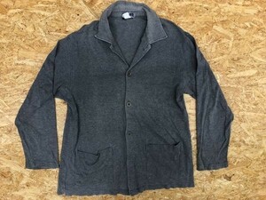 BEAMS ビームス Mサイズ メンズ カットソージャケット カットソーカーディガン 長袖 無地 綿100% グレー 灰色