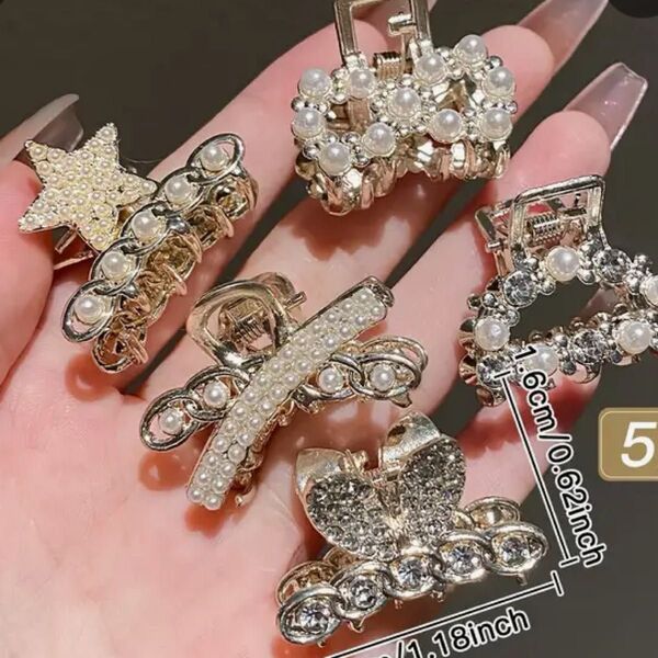 アクセサリー キラキラ 可愛い ヘアーアクセサリー ヘアピン 2個セット