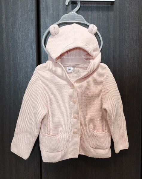babyGAP くまさんカーディガン 90cm 18-24mピンクアウター