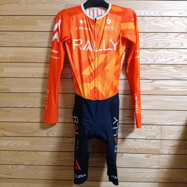 支給品 スキンスーツ RALLY CYCLING ラリーサイクリング ワンピ 長袖 サイクルジャージ ロードバイク 自転車