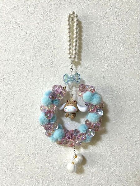 ビーズリース アクリルビーズ ポンポン シナモロール ハンドメイド