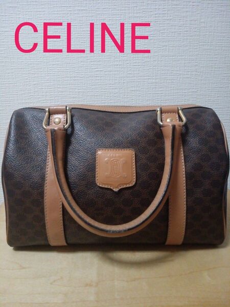 CELINE セリーヌ マカダム柄 ミニボストンバッグ