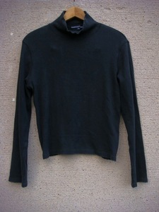 RALPH LAUREN SPORT Ralph Lauren high‐necked shirt black impact 21 made in Japan size 15