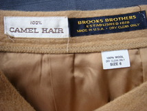 Brooks Brothers　ブルックスブラザース　キャメルスカート　 MADE IN U.S.A.　キャメルヘア１００％　６（米国サイズ）_画像4