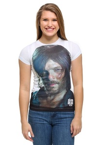 【The Walking Dead】 Daryl Dixon ダリル Tシャツ レディース Mサイズ ホワイト ウォーキングデッド ファッション 海外ドラマ クーポン