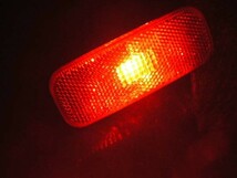 1個 LED サイド マーカー 赤色 41x104mm 12V 尾灯 ストップランプ リアサイドマーカーランプ サイドマーカーランプ バイク オートバイ_画像1