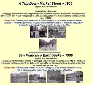 サンフランシスコ大地震災害ビンテージ映像VTR歴史記録動画素材/予兆海外停電復旧年表本震ワールド防災大津波電離層最大予測建物マップ予言