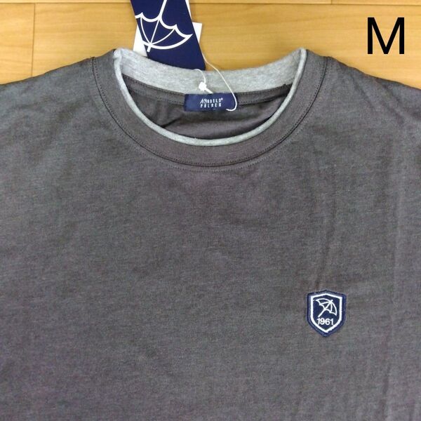 M ②アーノルドパーマー 新品 半袖Tシャツ トップス 濃灰メンズ アウトドア スポーツ ゴルフウェアARNORD PALMER
