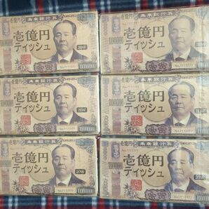 渋沢栄一 壱億円 ティッシュ 6個セット