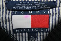 90's トミーヒルフィガー クルーネック コットンニットセーター (ＸＬ) 紺 ネイビー tommy hilfiger_画像7