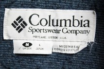 90's USA製 コロンビア COLUMBIA ハーフジップ パイル フリースジャケット 紺杢 (M) ネイビー 90年代 アメリカ製 旧タグ_画像8