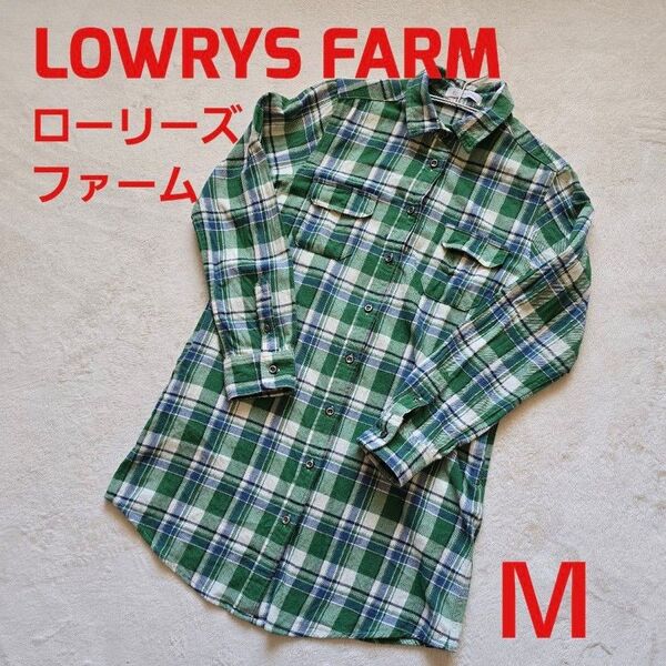 LOWRYS FARM ローリーズファーム 長袖 シャツ チェック M ポケット 長袖シャツ トップス