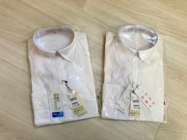 ブラウス 女性用 七分袖 11号 2枚セット 就活 事務服 新品未使用
