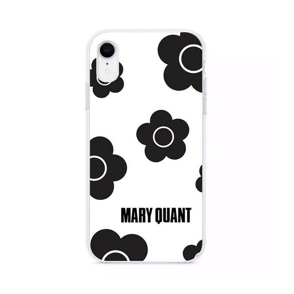 全機種対応 クリアケース プラスチック ハードケース マリークワント mary quant デイジー柄