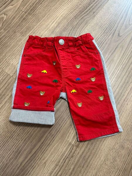 ミキハウス プチプッチー 異素材 ハーフパンツ