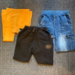 【冬ズボンセット】140サイズ長ズボン2着タイツ1着