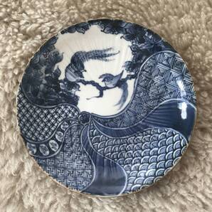 加藤利昌 径16cm 皿1枚 青華瑞鳥 京焼 コーヒー碗皿 ☆ 送料無料 ☆ 昭和 ビンテージ コレクション