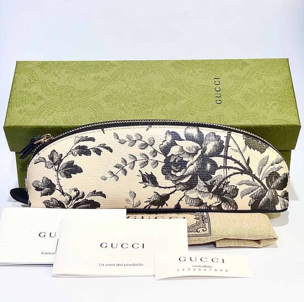 GUCCI グッチ ハーバリウム ペンケース ポーチ 662130 バラ 花柄 箱 レディース ファッション小物 筆記用具 小物入れ 未使用品