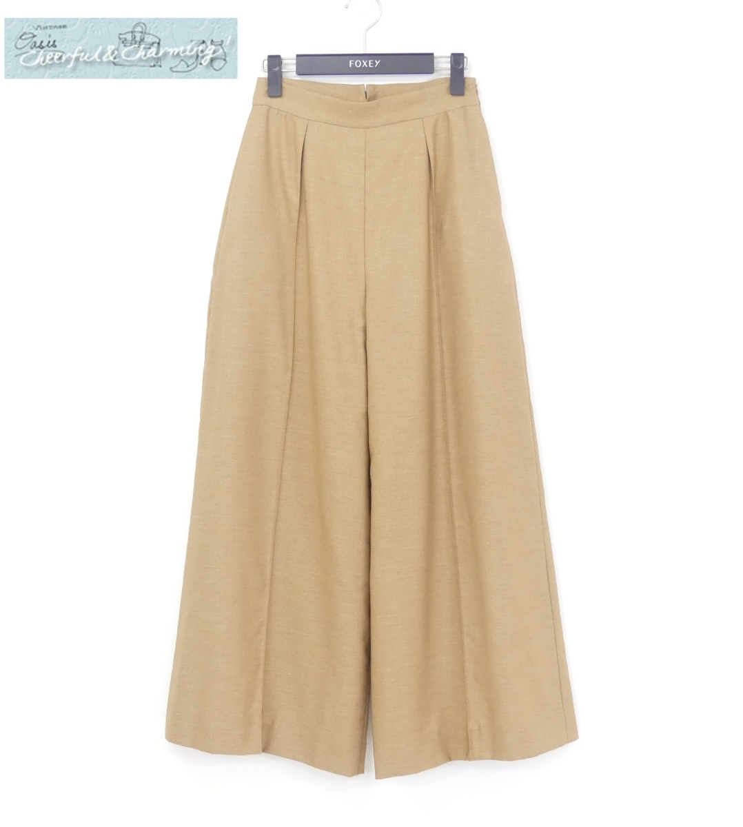 美品 Foxey フォクシー ニットパンツ ガウチョパンツ ブラウン 40