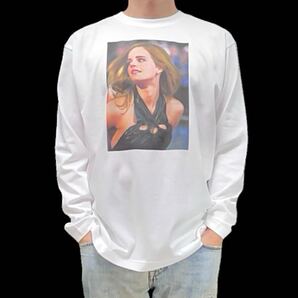 新品 エマワトソン ハリーポッター 子役 ハーマイオニー 美女と野獣 ベル ハリウッド映画 女優 ロンT 長袖 Tシャツ ユニセックス Mサイズ