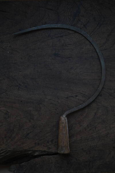 古い大きな藁つかみ 農具 / 1800年代・フランス / アンティーク 古道具 オブジェ