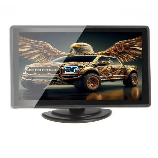 4.3インチオンダッシュモニター TFT液晶リアモニター 12V-24V バック連動 防犯カメラモニター小型 モニター コンパクト 2系統入力端子