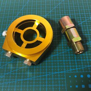 ゴールド オイルブロック サンドイッチブロック 油温計 油圧計 汎用 センサー