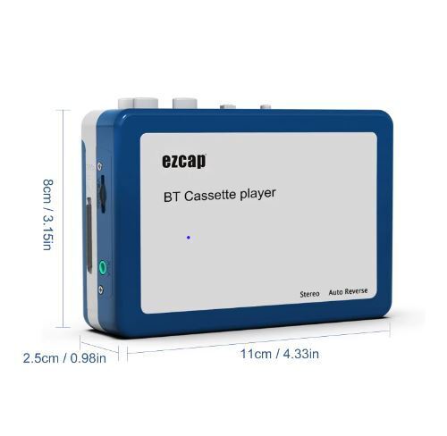 EZCAP215 ポータブルBluetoothカセットプレーヤー テーププレーヤー 無線イヤホン ワイヤレスイヤホン ヘッドフォン ウォークマン f5