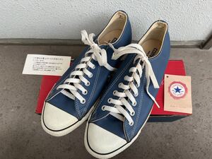 DEADSTOCK DEAD CONVERSE ALL STAR LOW METALLIC NAVY LEATHER US9 MADE IN U.S.A. コンバース オールスター 米国製 cf.Chuck Taylor