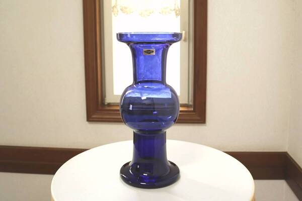 ヴィンテージ★VASE 1484 ガラスベース バイオレット★Oiva Toikka オイバ トイッカ★Nuutajarvi ヌータヤルヴィ