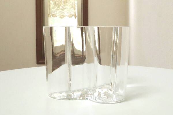 ヴィンテージ★IITTALAイッタラ創業100周年記念 AALTO Vase アアルトベース 90mm★Alvar Aalto アルヴァ アアルト★Iittala イッタラ