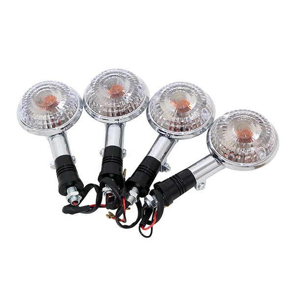 ドラッグスター250 純正ウィンカー 4個セット ヤマハ 純正タイプ 丸形 ウインカー クリア 4個 RZ250 RZ350 XV