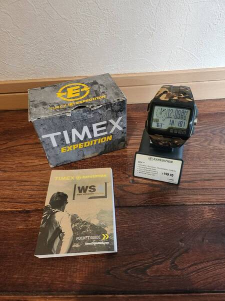 動作確認済 TIMEX タイメックス エクスペディションWS4 EXPEDITON カモフラ 腕時計 迷彩 デジタル クォーツ