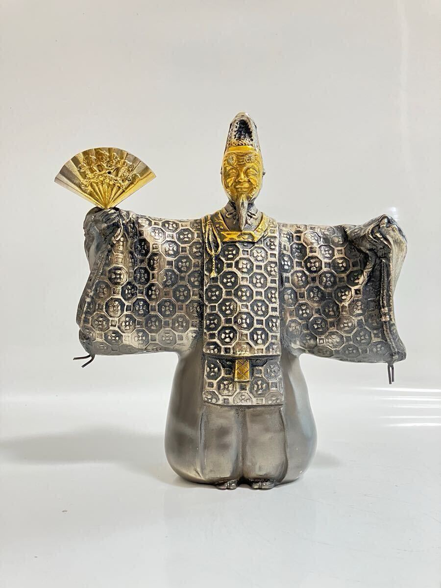 逸品 金工師 雅章 造 在銘 鋳銅 「舞翁」 】鋳銅 能面 6.3kg