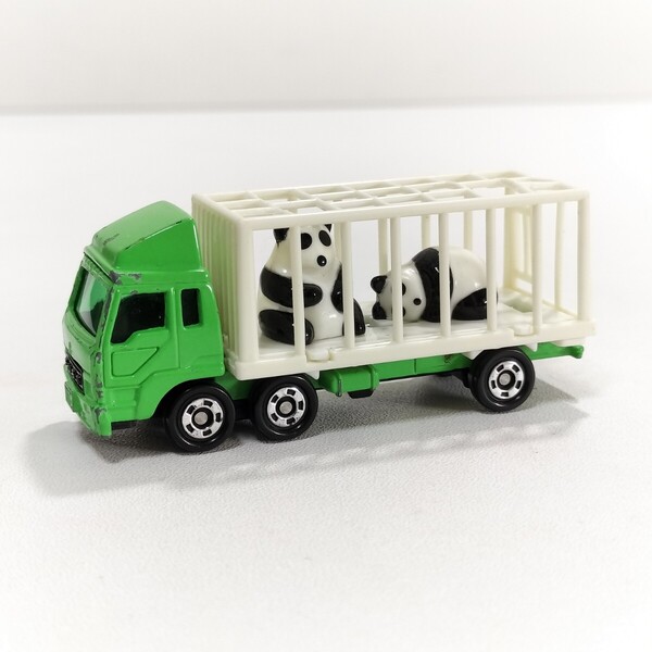 1988年 絶版 当時物 トミカ 日本製 NO.7 (76) 1/102 三菱ふそう 動物運搬車 パンダ ミニカー TOMICA JAPAN FUSO TRUCK