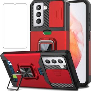 【新品未使用】Galaxy S22プラス ケース カード入れ 赤