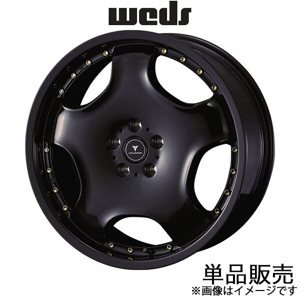 ノヴァリス アセットD1 アクセラ BM/BY系 19インチ アルミホイール 1本 ブラック/ゴールドピアス 0041845 WEDS NOVARIS ASSETE D1