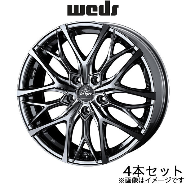 クレンツェ ウィーバル100エボ GS 10系 19インチ アルミホイール 4本 スーパーブラックコート/ポリッシュ 0040732 WEDS Kranze Weaval